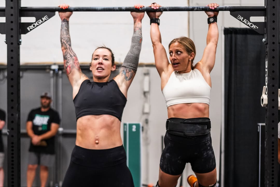 Athlete doing pull-ups during workout